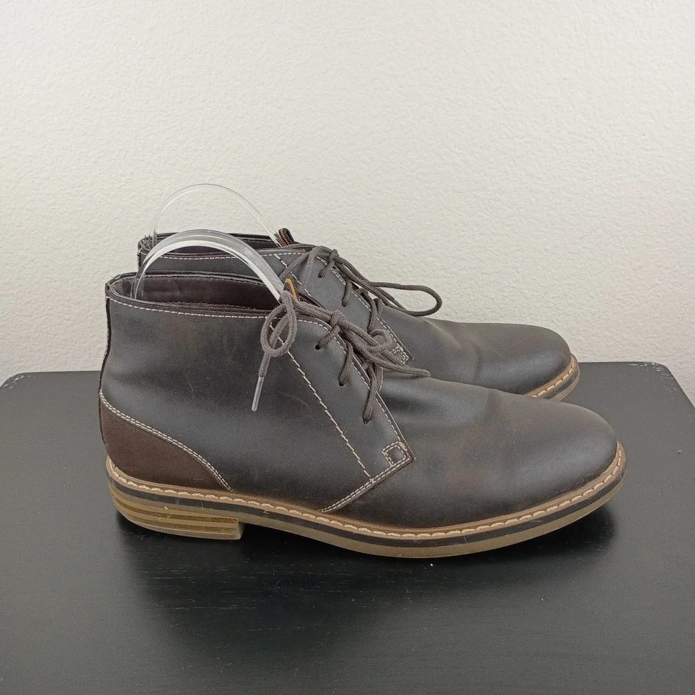 Report 2 Andrew Mens Dark Brown Chukka Boots Lace Up Ankle Boot 8M 27940211